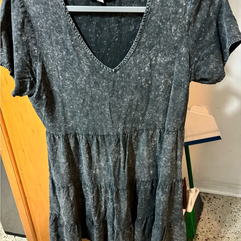 Gilli Washed Baby Doll Mini Dress medium Black - Image 3