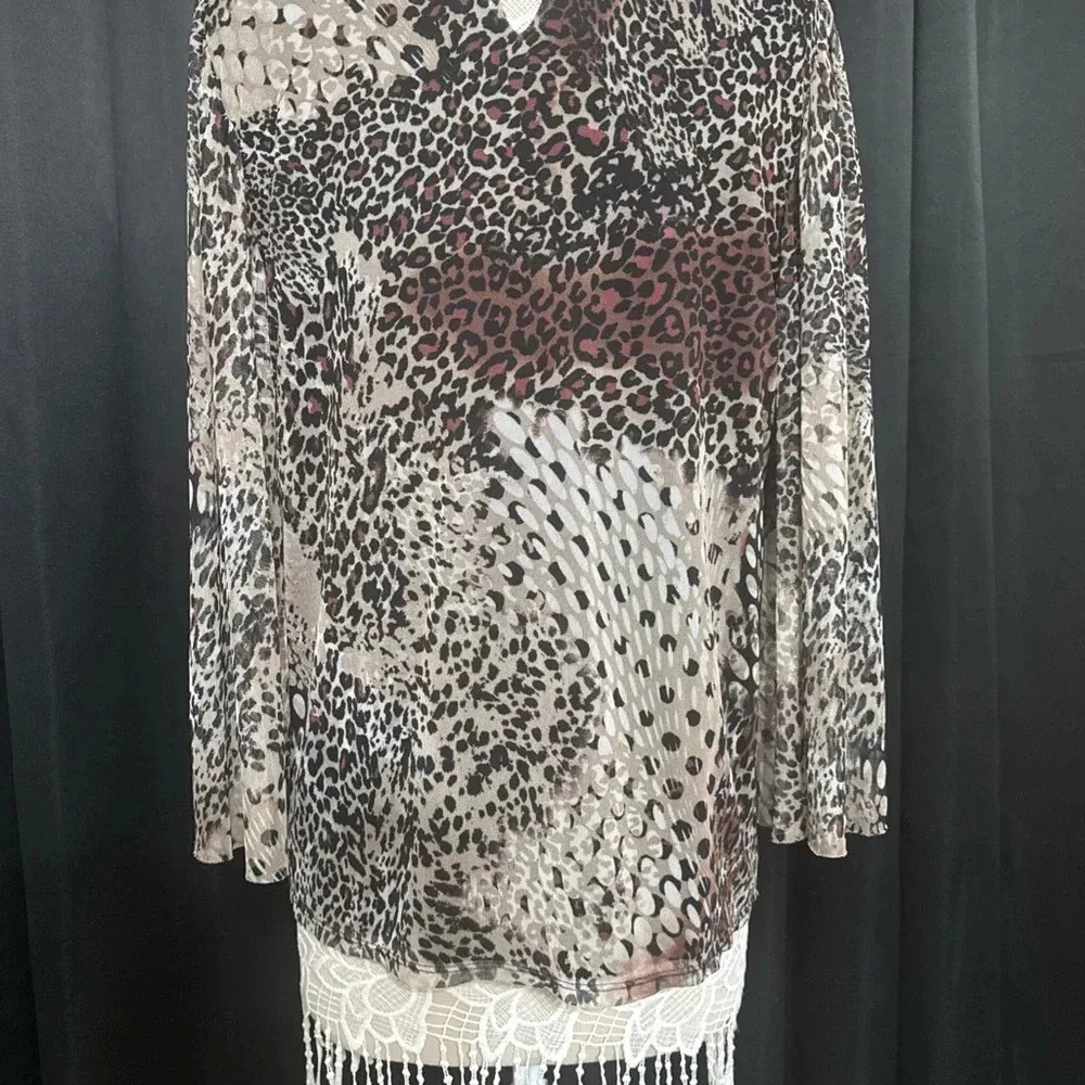 Chico’s Cheetah and Snake Print Top - Image 4