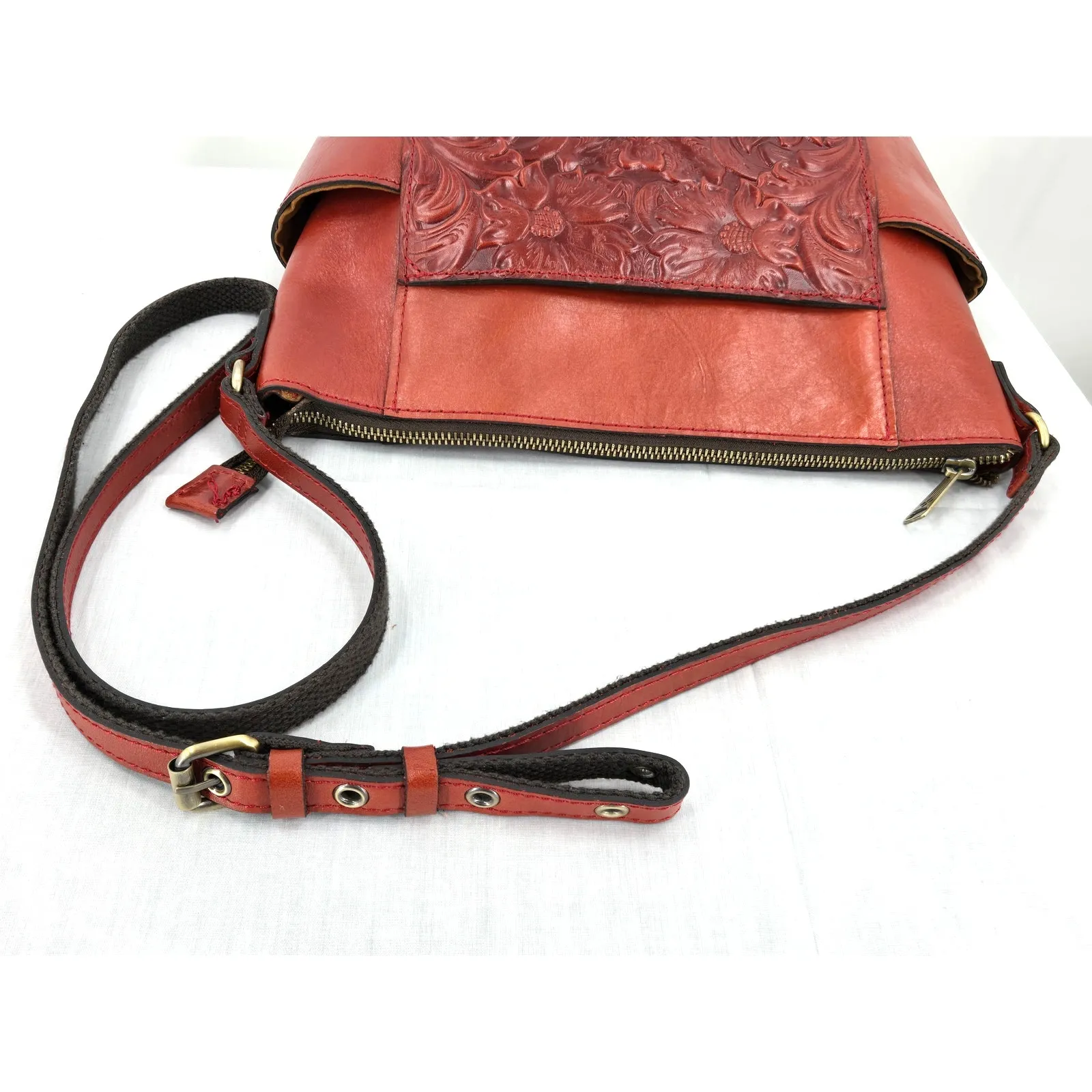 Patricia Nash Aveley Leather Tooled Crossbody Tote - Image 15