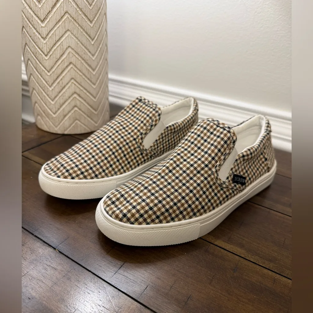 J. Crew Women’s Plaid slip-on sneakers Sz 7 - Image 2