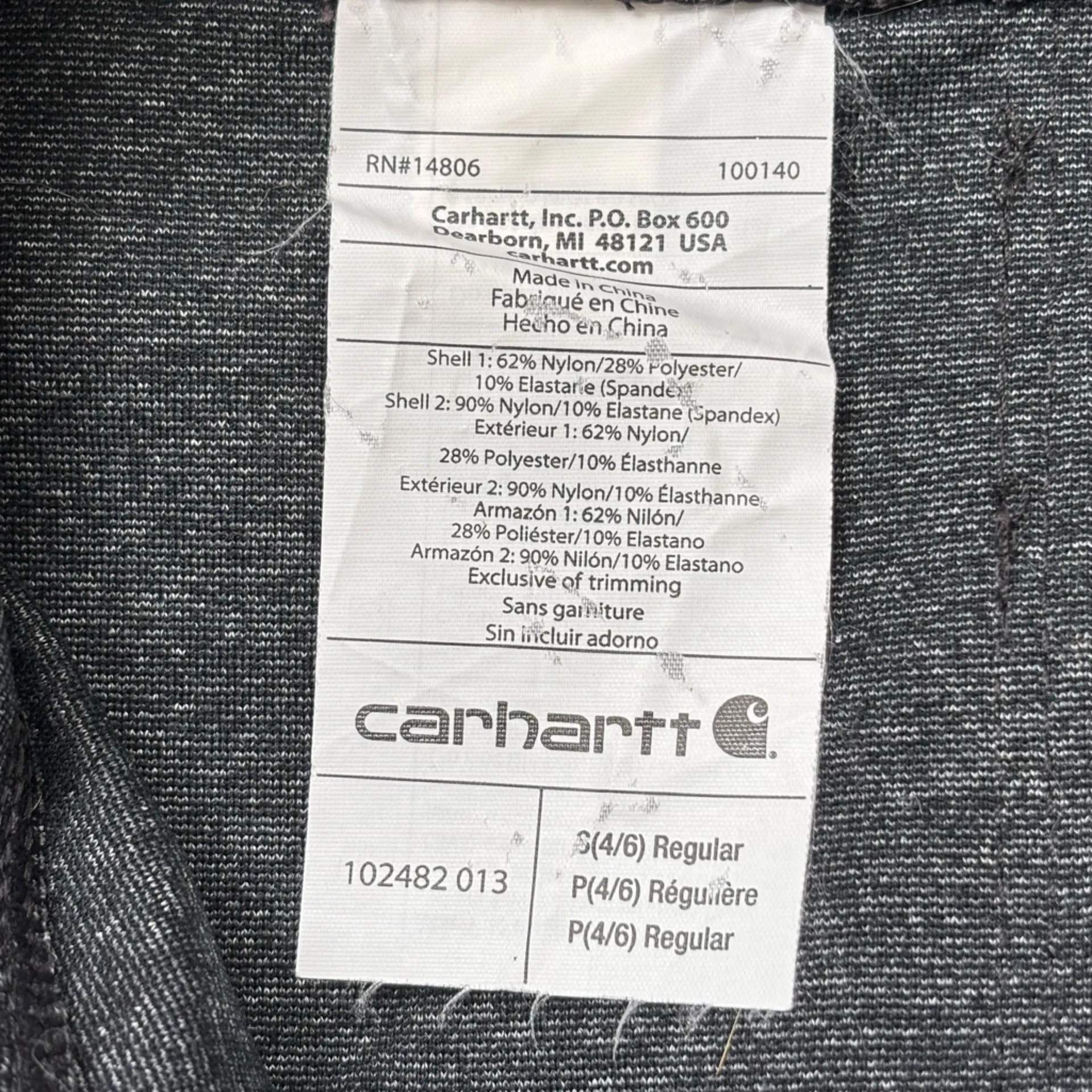 Carhartt Women's Black and Gray Utility With cargo Pockets Leggings Size S(4/6) - Image 7