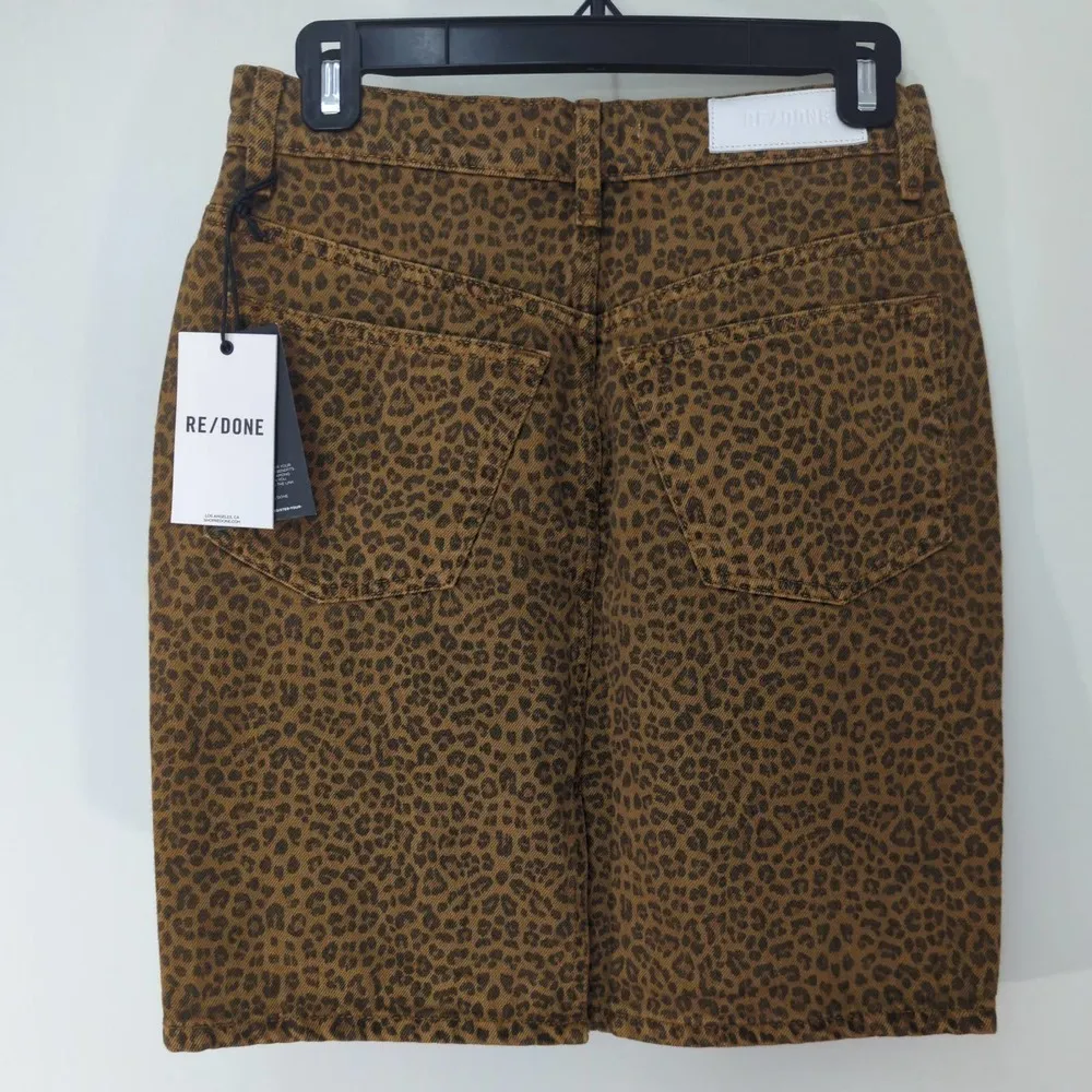 RE/DONE‎ LEVIS LEOPARD TWILL PENCIL SKIRT - Image 3