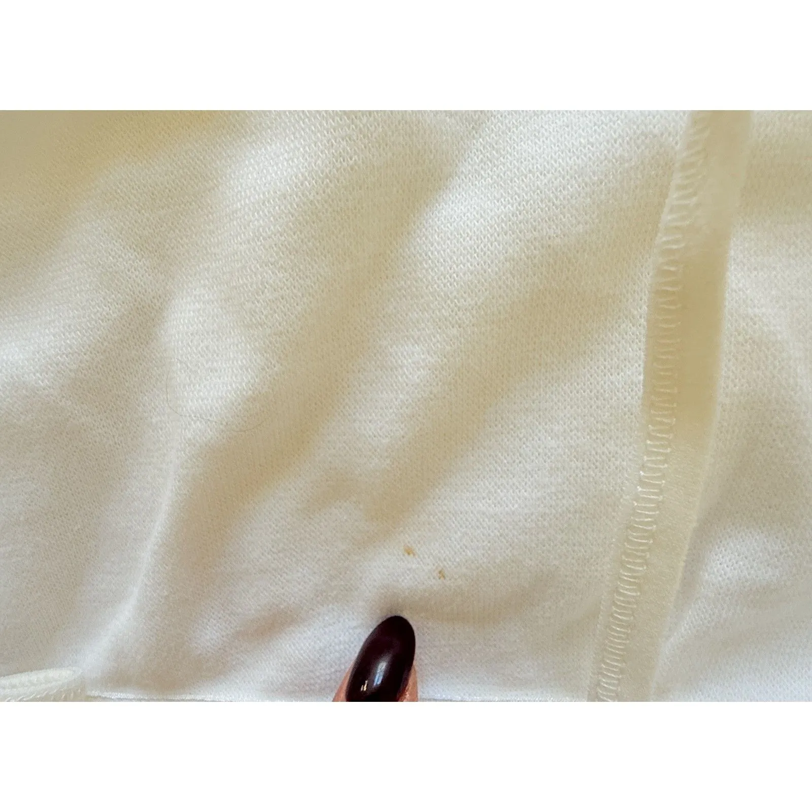 NOS VTG Y2K Derek Heart White Lace Crop Tank Top Built In Bra Goth Romantic Sz L - Image 8