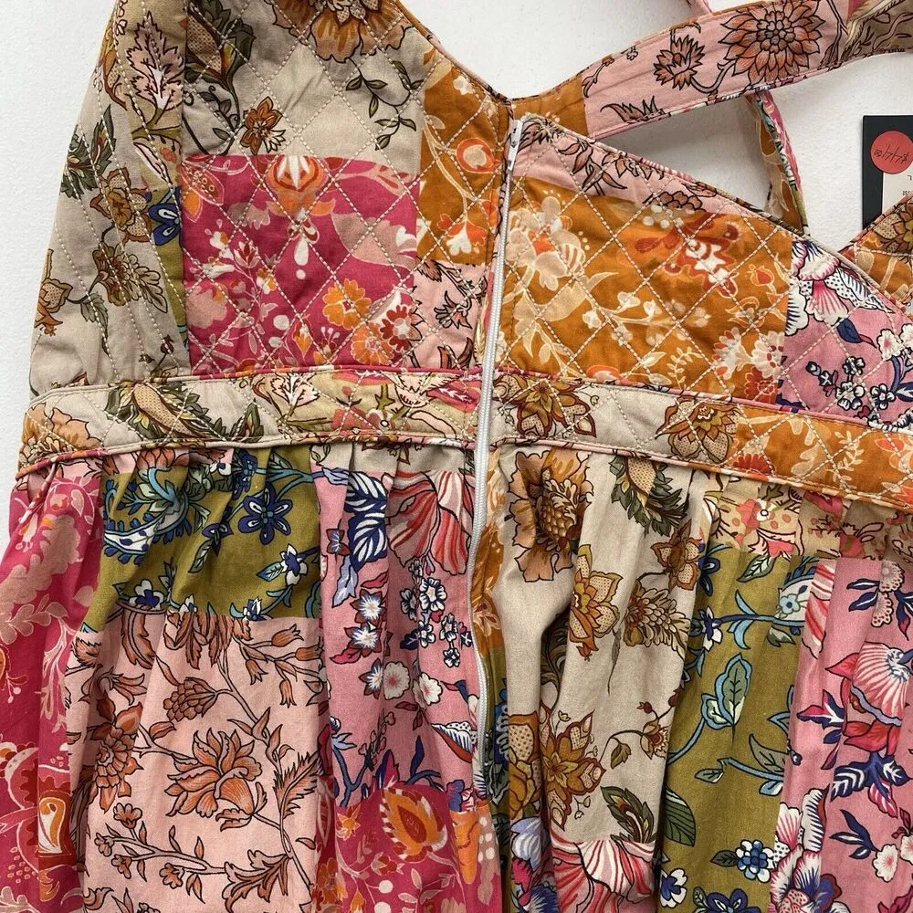 Tolani Large Devika Dress Rose Floral Jumper Midi Fit & Flare Sundress Cottage - Image 5