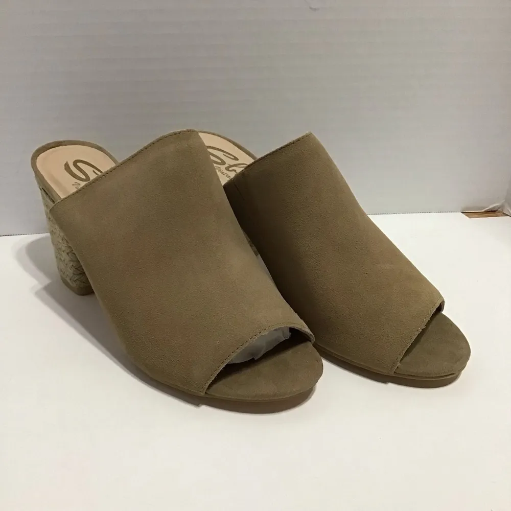 Sbicca Helena‎ Womens Natural Suede Open Toe Blocked Heel Espadrille Size 9 - Image 3