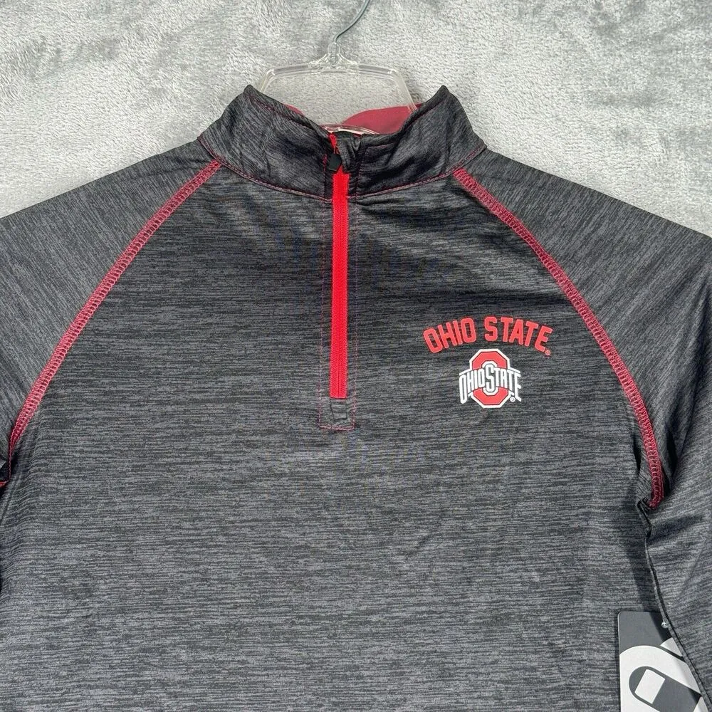 Colosseum Jacket Womens Medium Gray Red Ohio State College Football Sportswear - Image 5