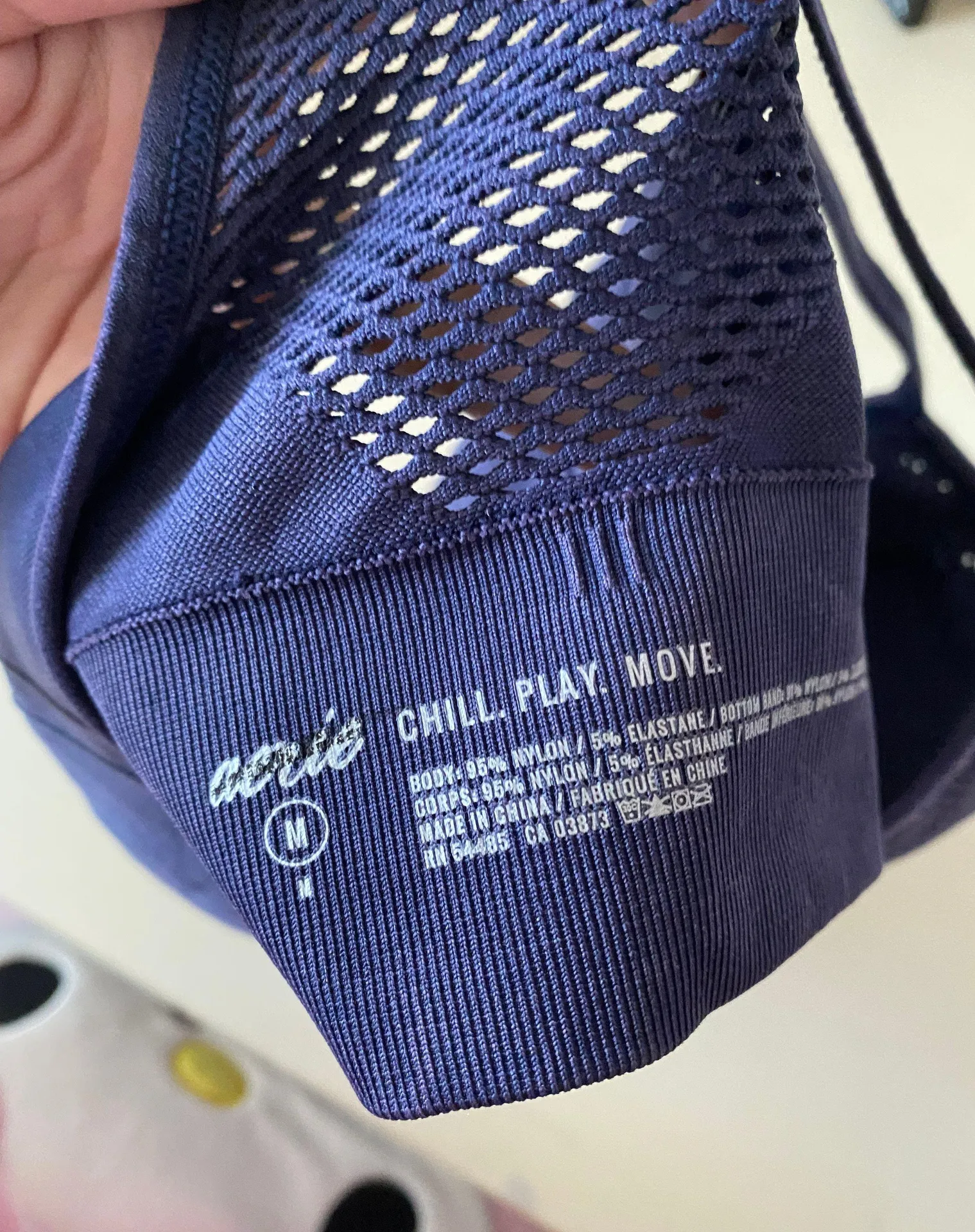 NWOT  racer back navy blue cropped sports bra/ top - Image 5