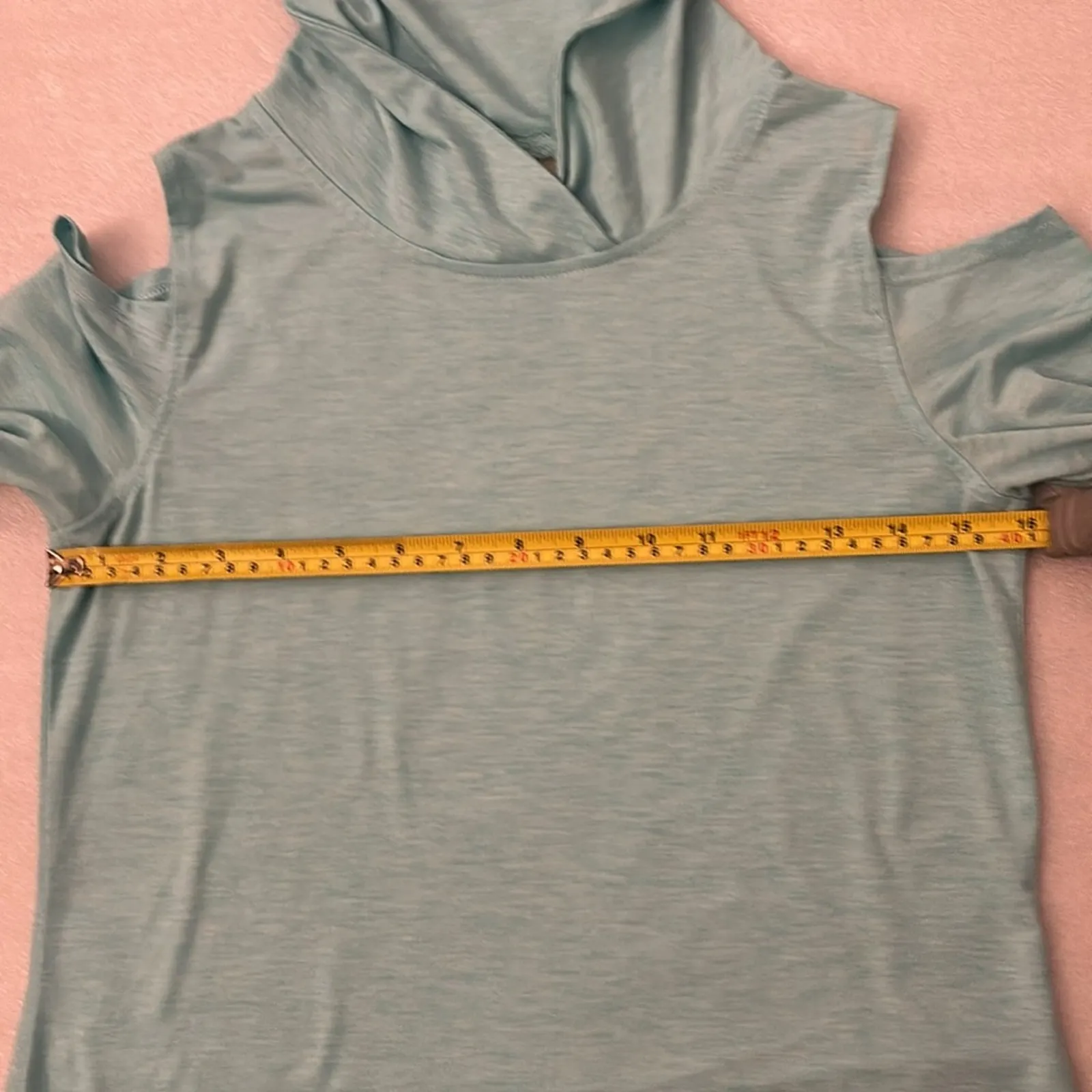 Nanette Lepore Women's Cold Shoulder Top Tunic Angel Blue  XS Athleisure Casual - Image 9