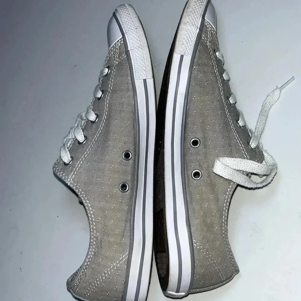 Converse Lo Top All Stars Pin Dot‎ Gray Chuck Taylors Sz 10 Retro Casual Y2K - Image 7