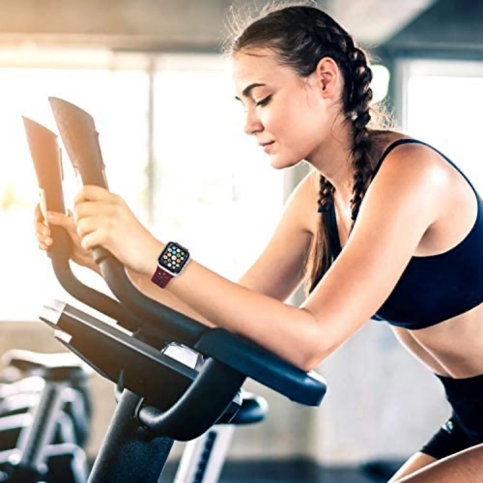 Silicone Sports Bands Replacement Compatible with Apple Watch 38mm/40mm M/L - Image 4