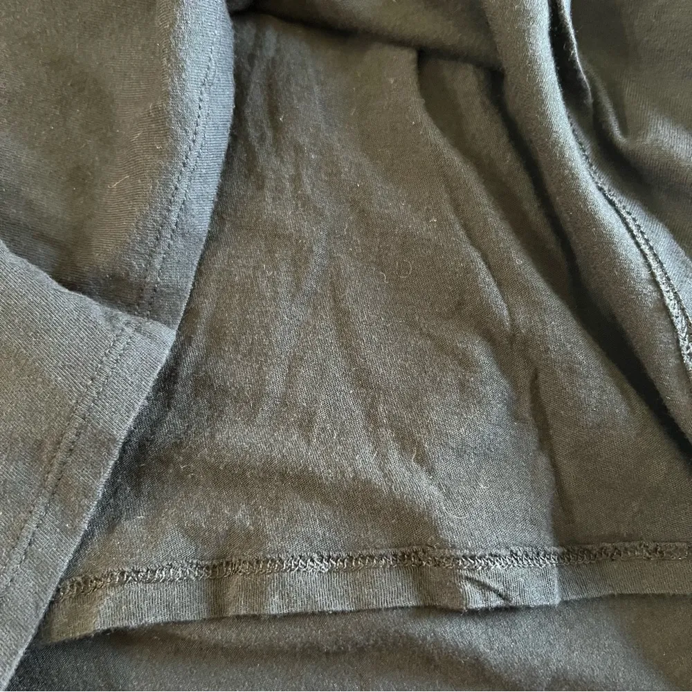 Athleta Black Short Sleeve Dress Ruched Slimming Tee Active M Medium - Image 2