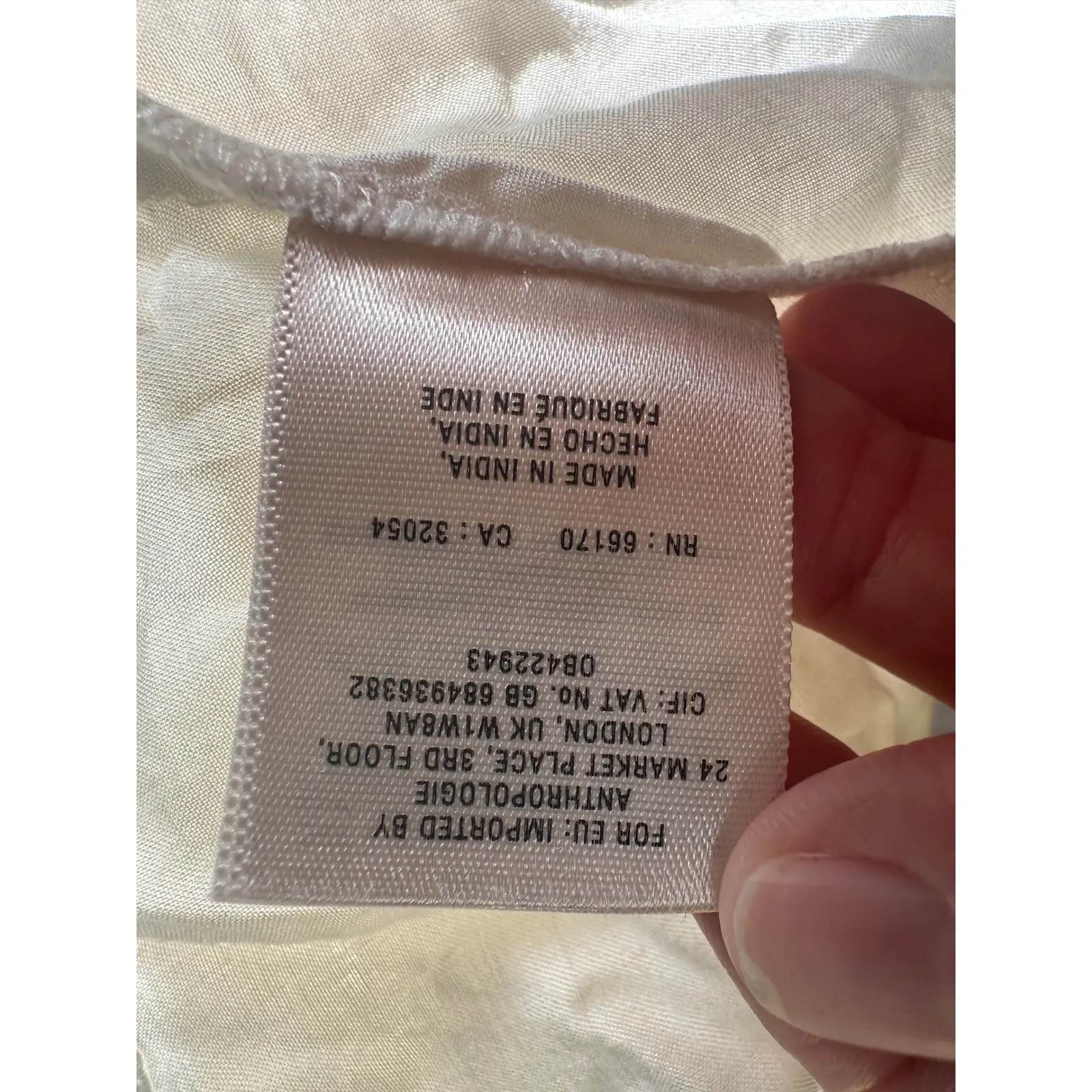 HD in Paris Anthropologie‎ White Sleeveless Eyelet Tank Top Size M - Image 8