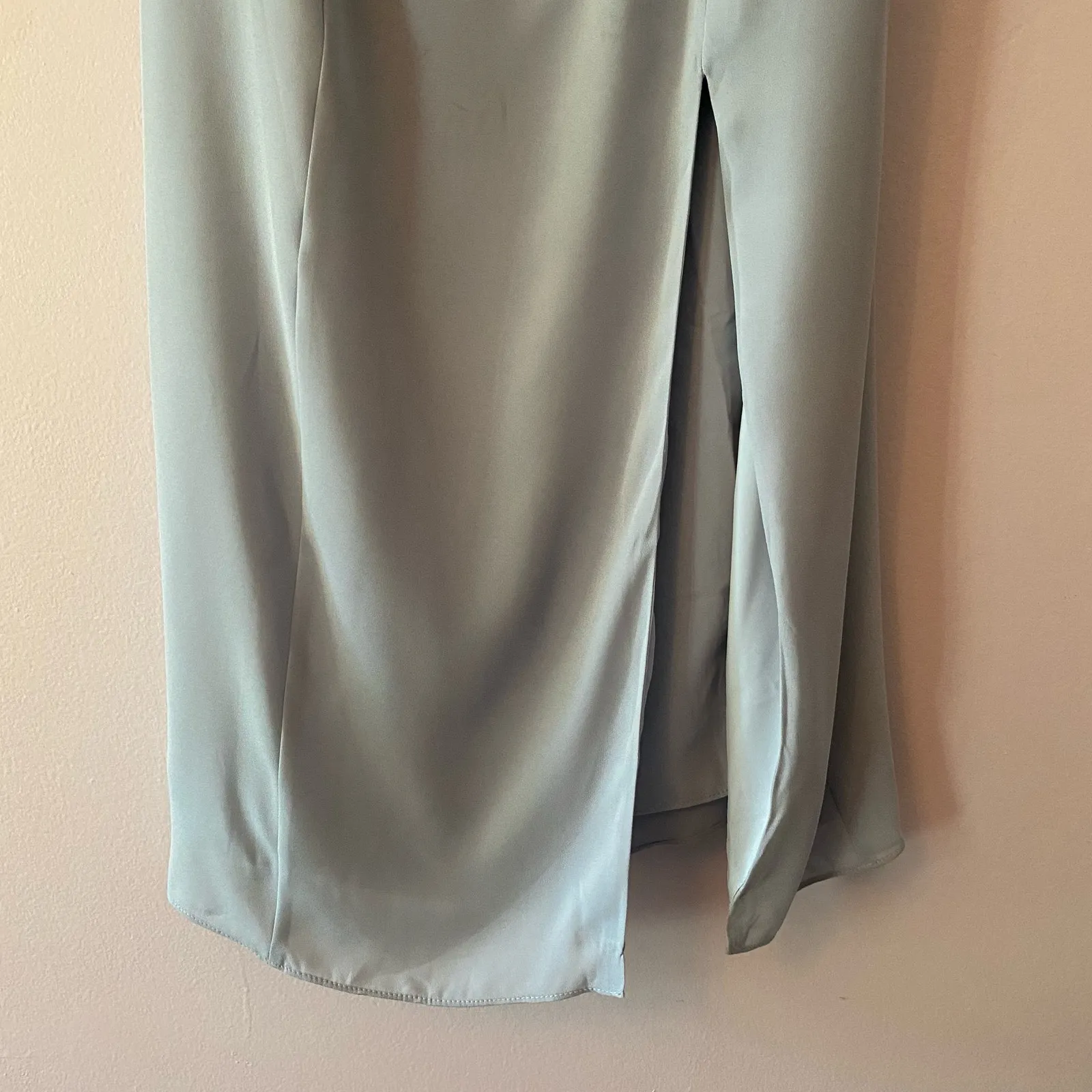 NWT BHLDN Light Blue One Shoulder Anamaria Georgette Midi Dress Women's size 12 - Image 6