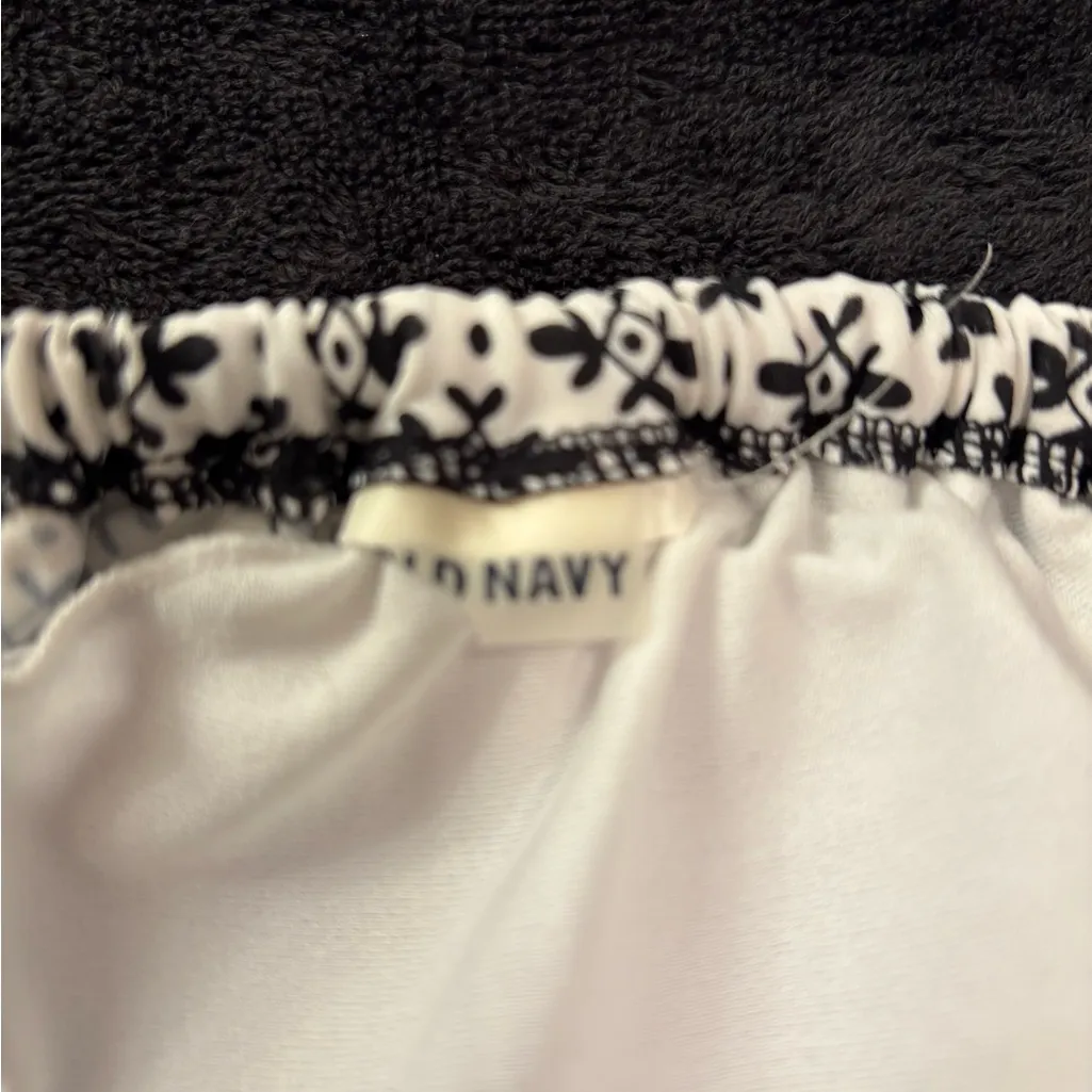Old Navy Floral Bikini Black/White eyelet bottom bandeau top medium bottom small - Image 7