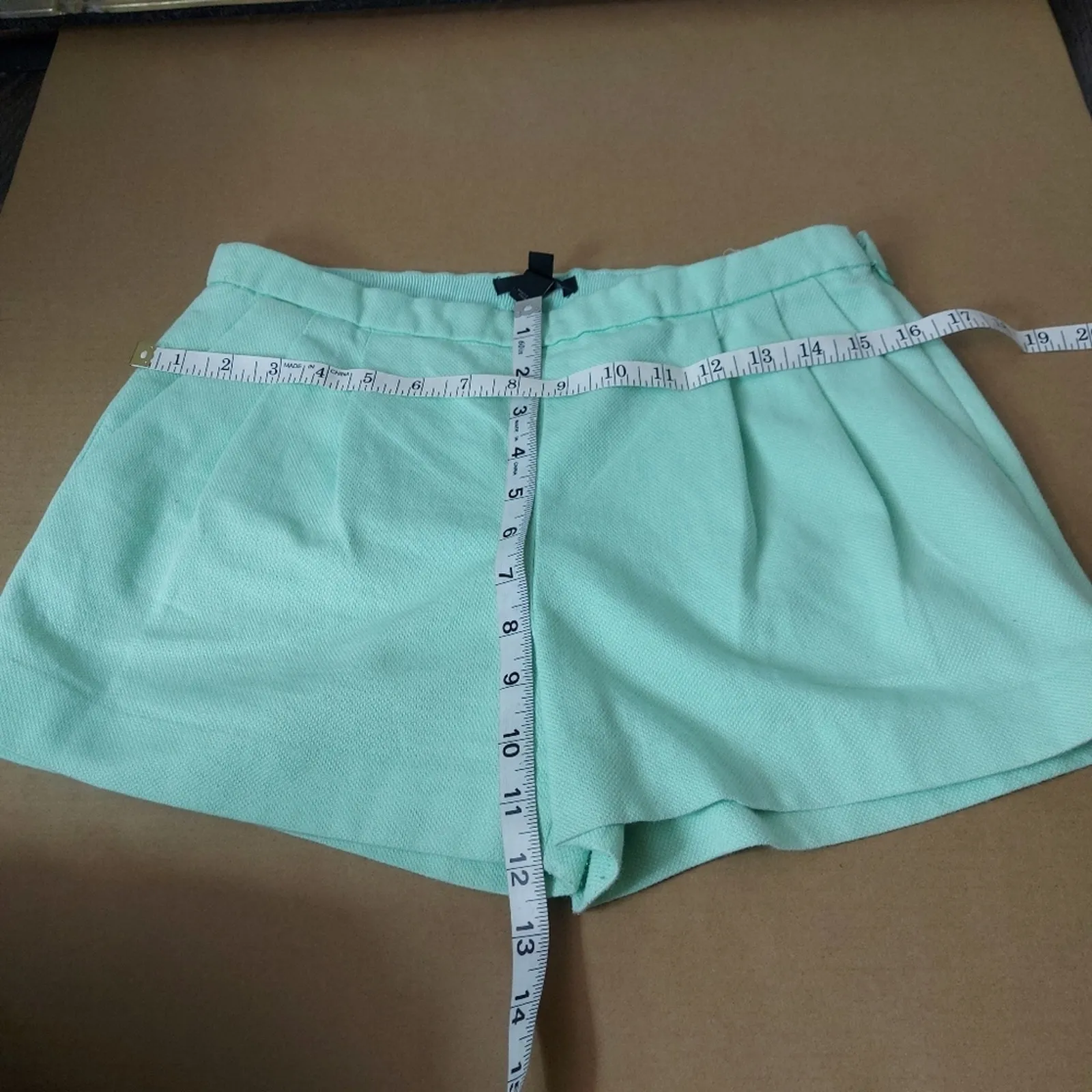 J. Crew Mint Green Pleated Pique Cotton Shorts 2 Flaw Dopamine Mermaid Preppy - Image 3