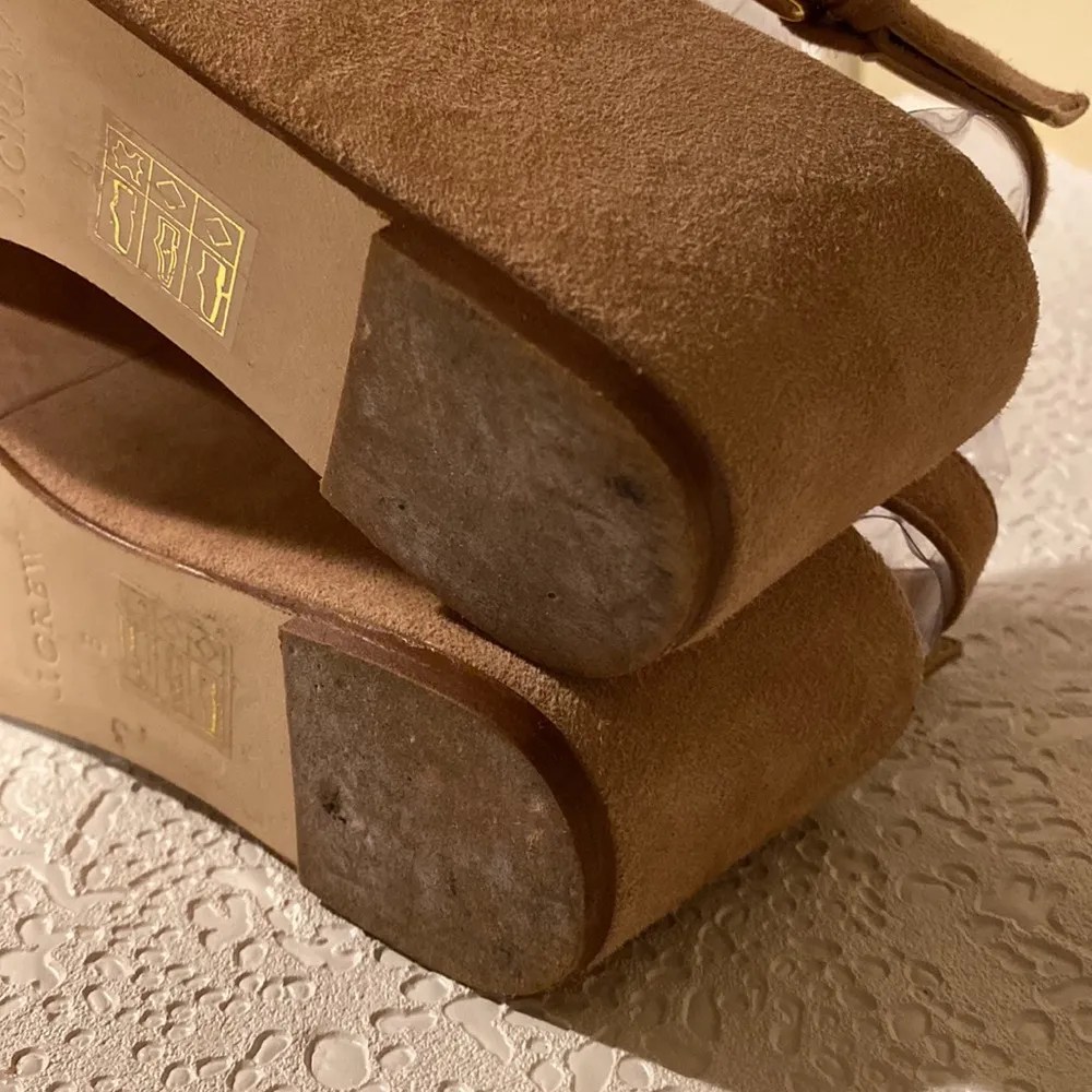 J Crew Marcie Tan Suede Criss Cross Wedge Sandals 8 Beautiful Shoes. - Image 7