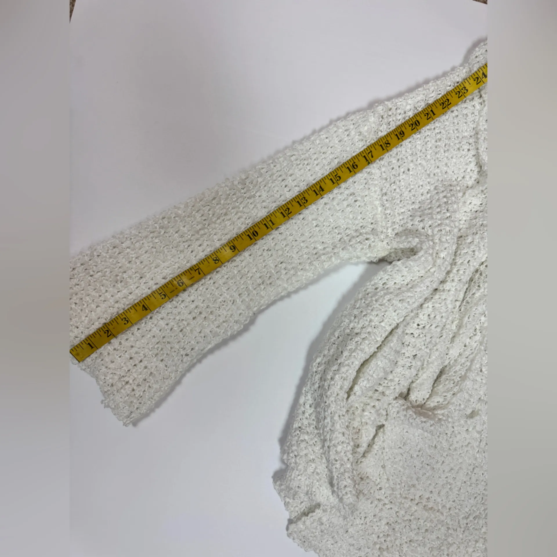 POL - Ivory/Oatmeal Loose Weave Cozy Cardigan Size Medium - Image 13