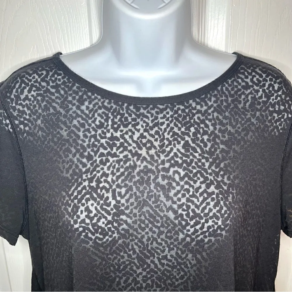 Lululemon Loop Around Lightweight Tee Tie Back Burnout Black S - Image 2