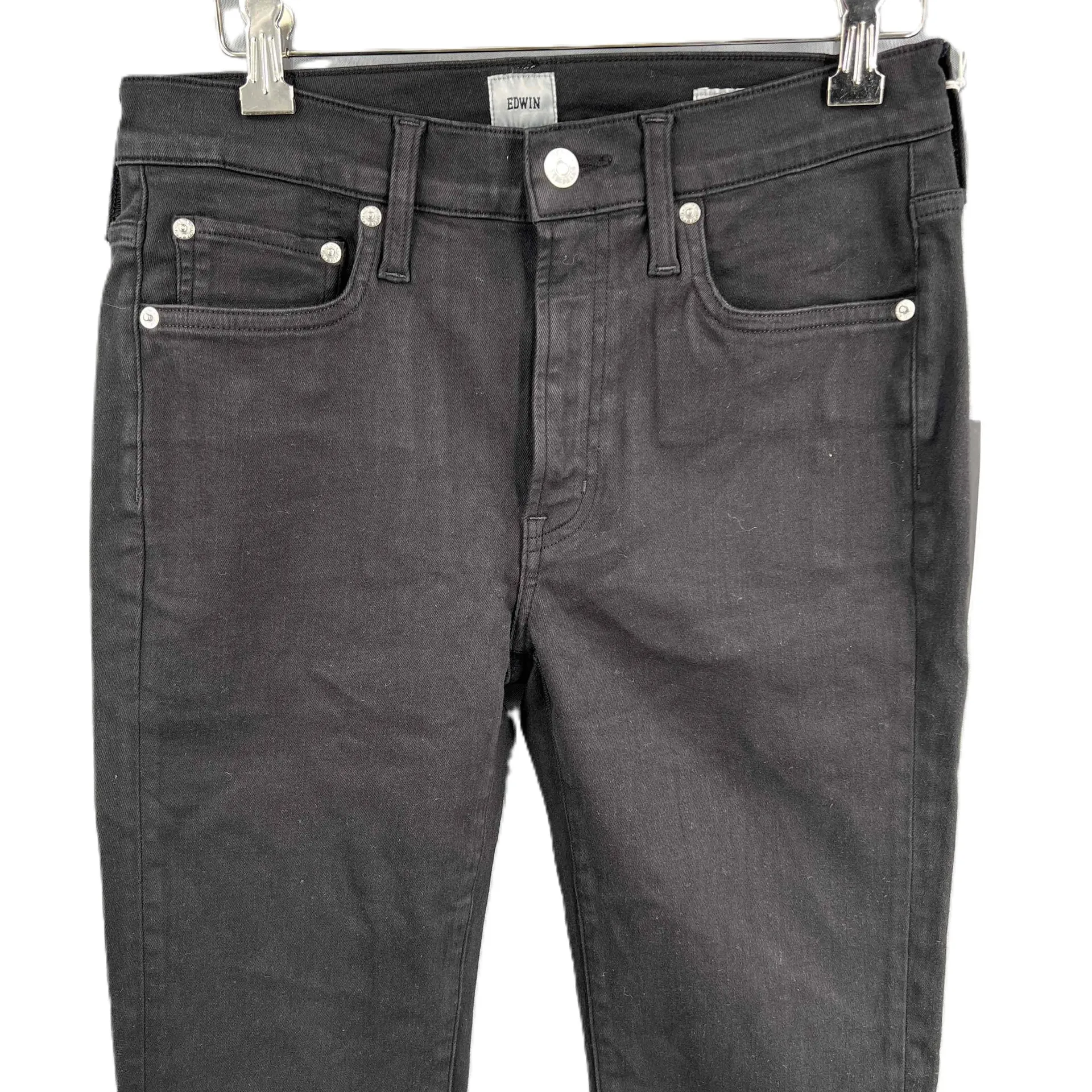 Edwin Pixie Skinny‎ Jeans Black Mid Rise Stretch Womens 28 New - Image 2