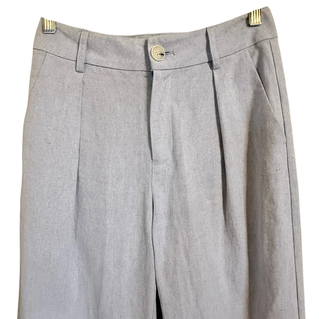 Paige Dallas Chambray Linen High Waist Wide Leg Trouser Women’s Size 00 - Image 4