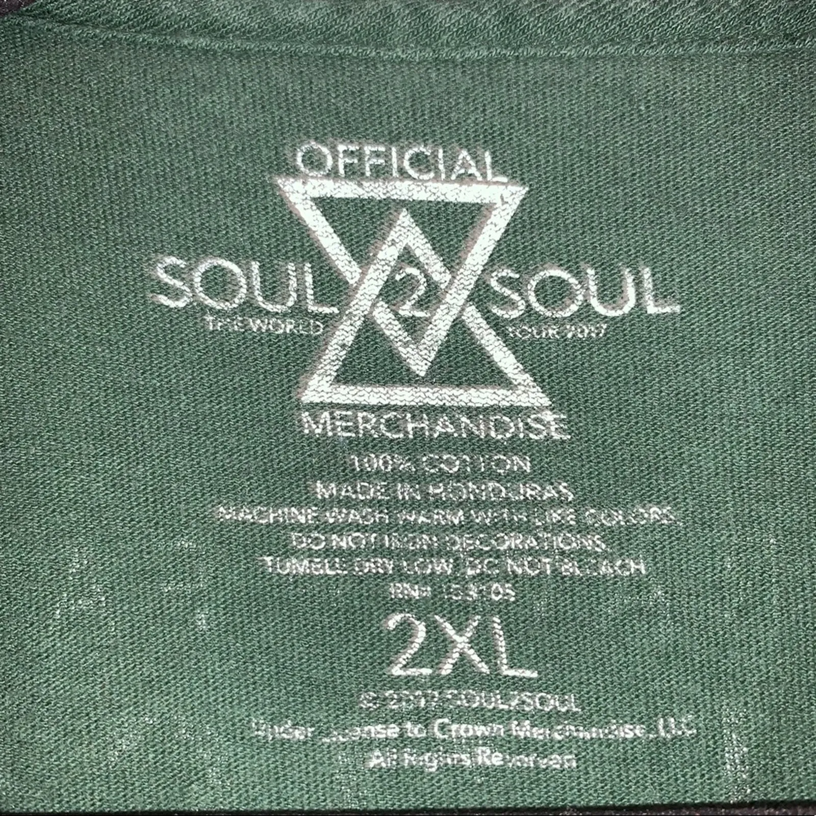 Tim McGraw Faith Hill Graphic Band World TourTee Shirt Green Size 2X - Image 3