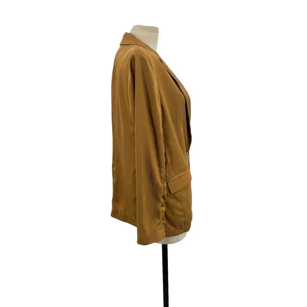 J. Crew Alfie Blazer Jacket in Gramercy Twill Camel‎ Lyocell SIze 10 - Image 8