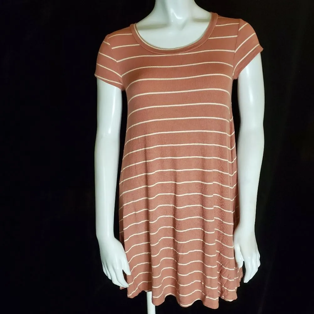 Billabong Pink & Cream Striped Dress (S) - Image 3