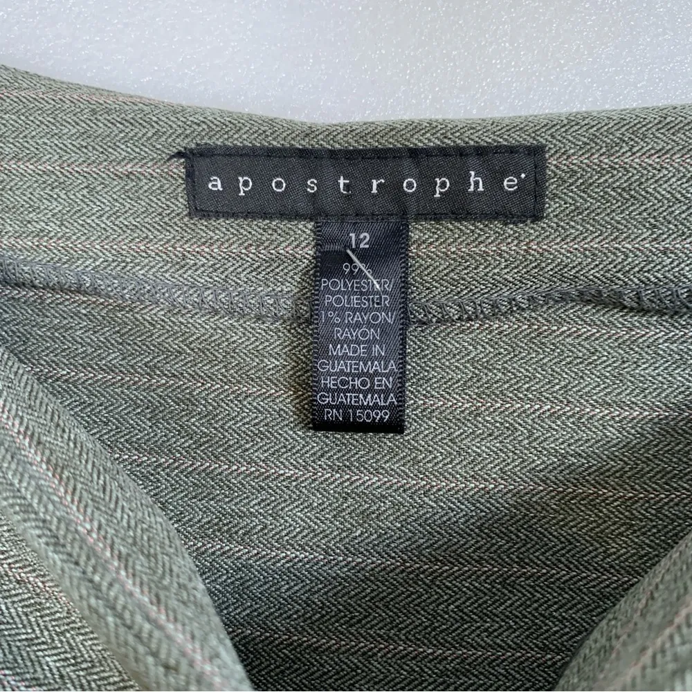 Apostrophe Gary Pinstripe Ruffle  Asymmetric Skirt Size 12 - Image 7