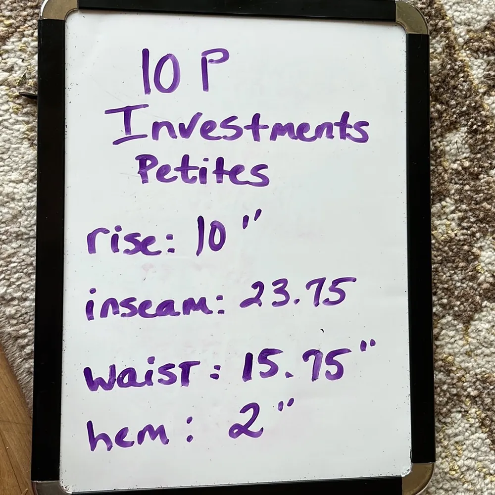 Investments Petites Comfy Pull On Pants Navy Print Cotton Stretchy Womens 10 P - Image 10