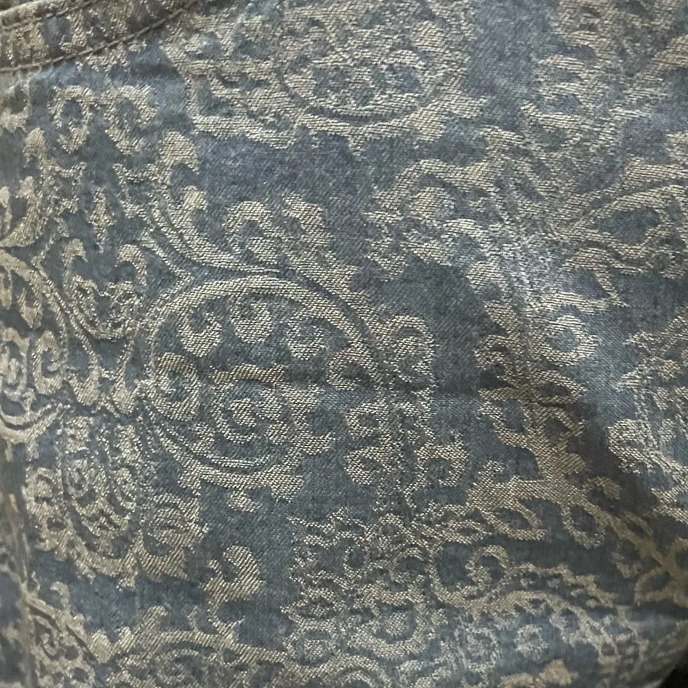 NWOT 7 For All Mankind printed paisley skinny blue jeans / size 24 - Image 8