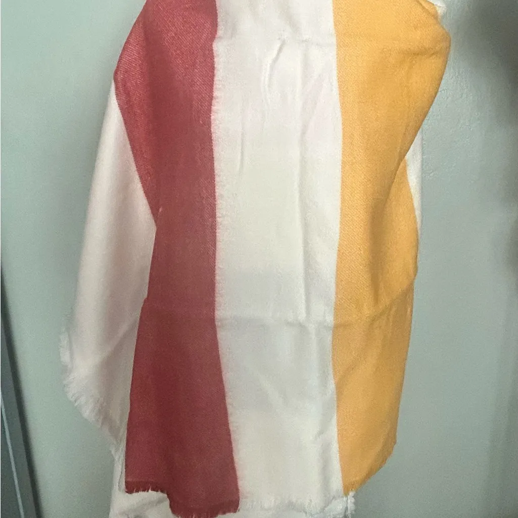 Madewell Multicolor Striped Shawl Wrap NWT - Image 2