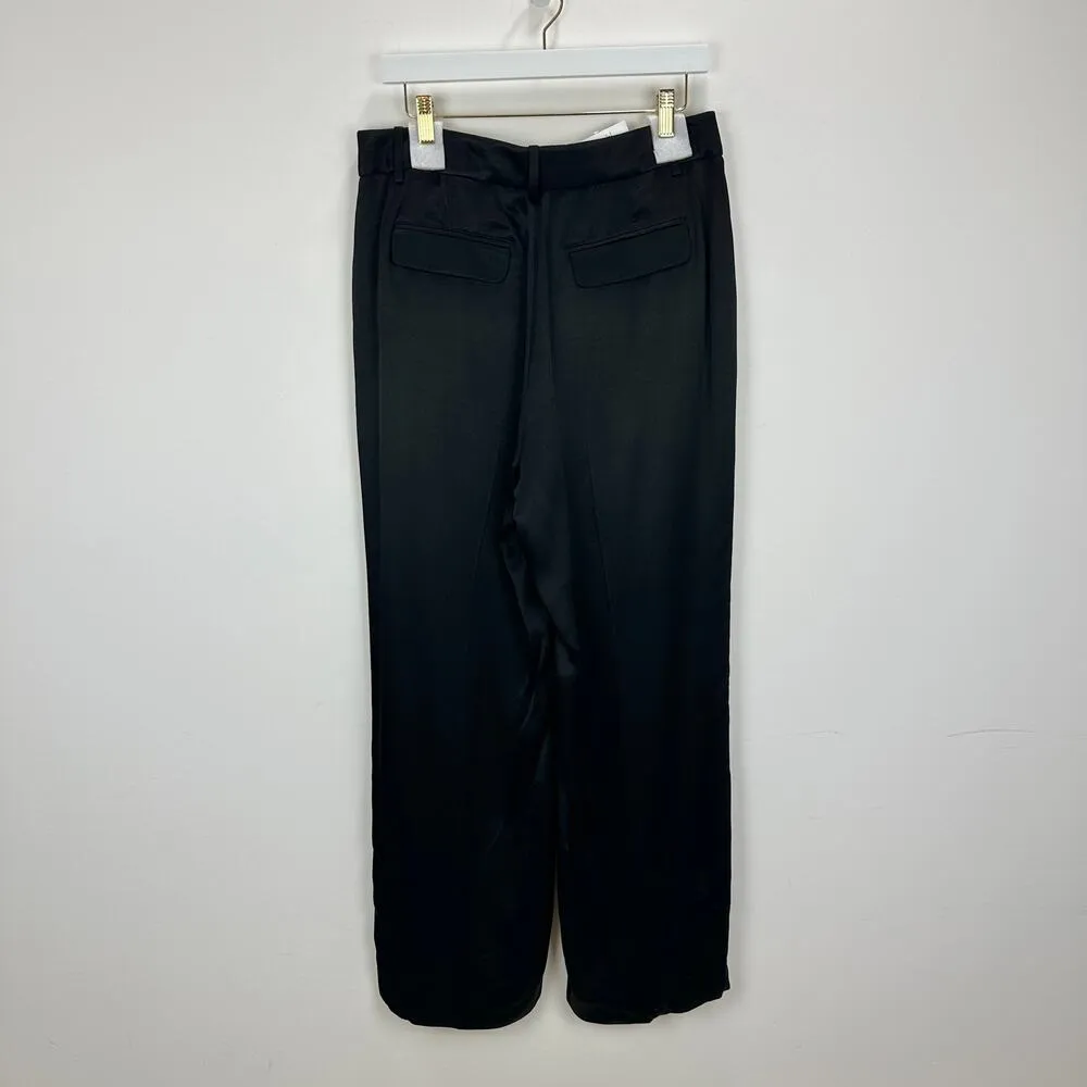J.Crew Straight Leg Essential Pant Luster Crepe Viscose Black Classic US 10 NWT - Image 10