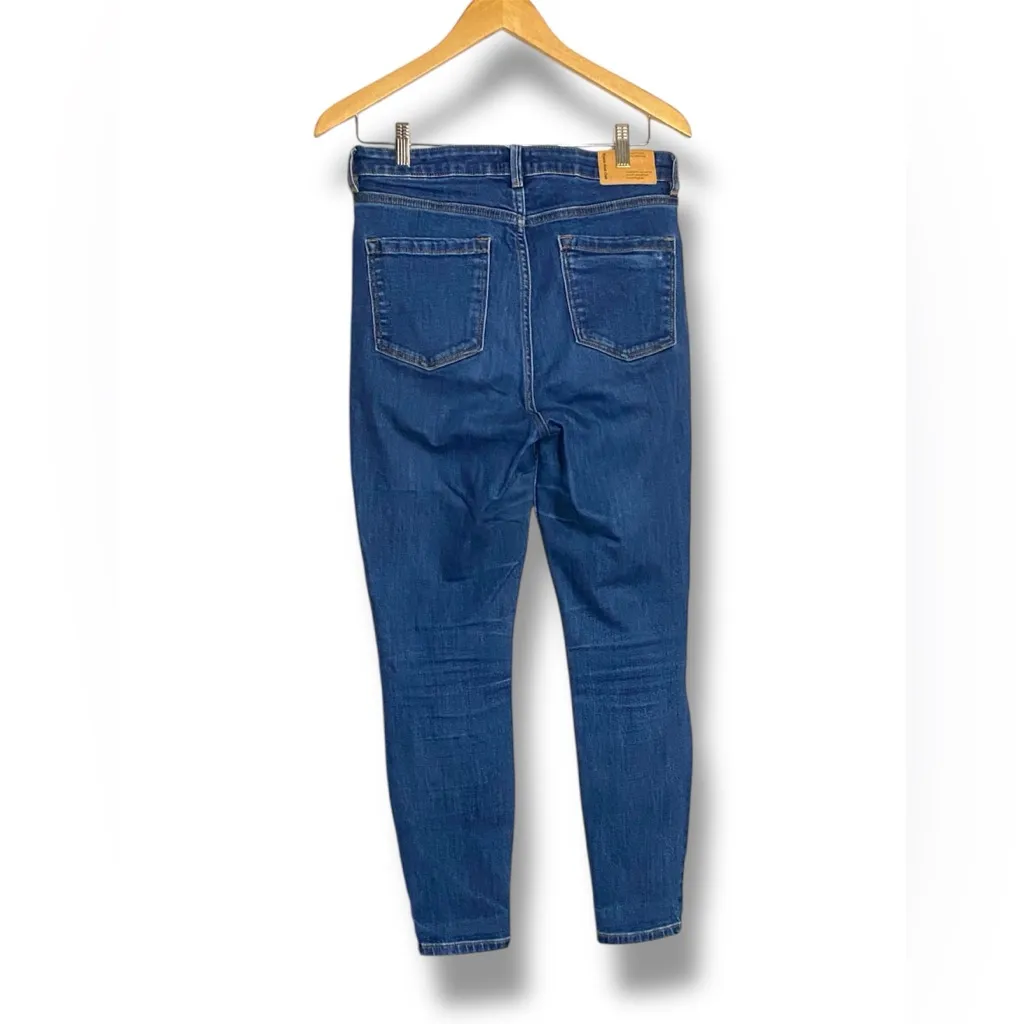 Frank & Oak Kim Slim Fit Blue High Rise Denim Jeans Sz 30 - Image 2