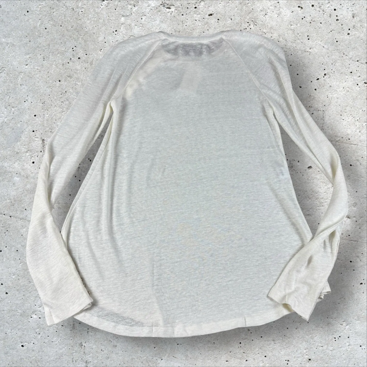 Derek Lam 10 Crosby Sailor Tee In Soft White Long Sleeve Linen Gold Button Sz XS - Image 6