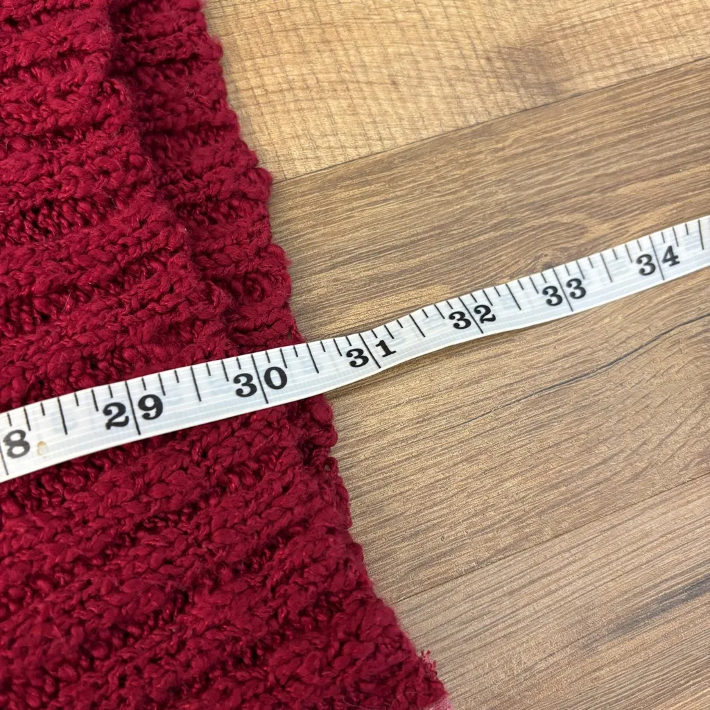 Evy’s Tree Long Sleeve Colorblock Button Up Cardigan Sweater Red - Image 8