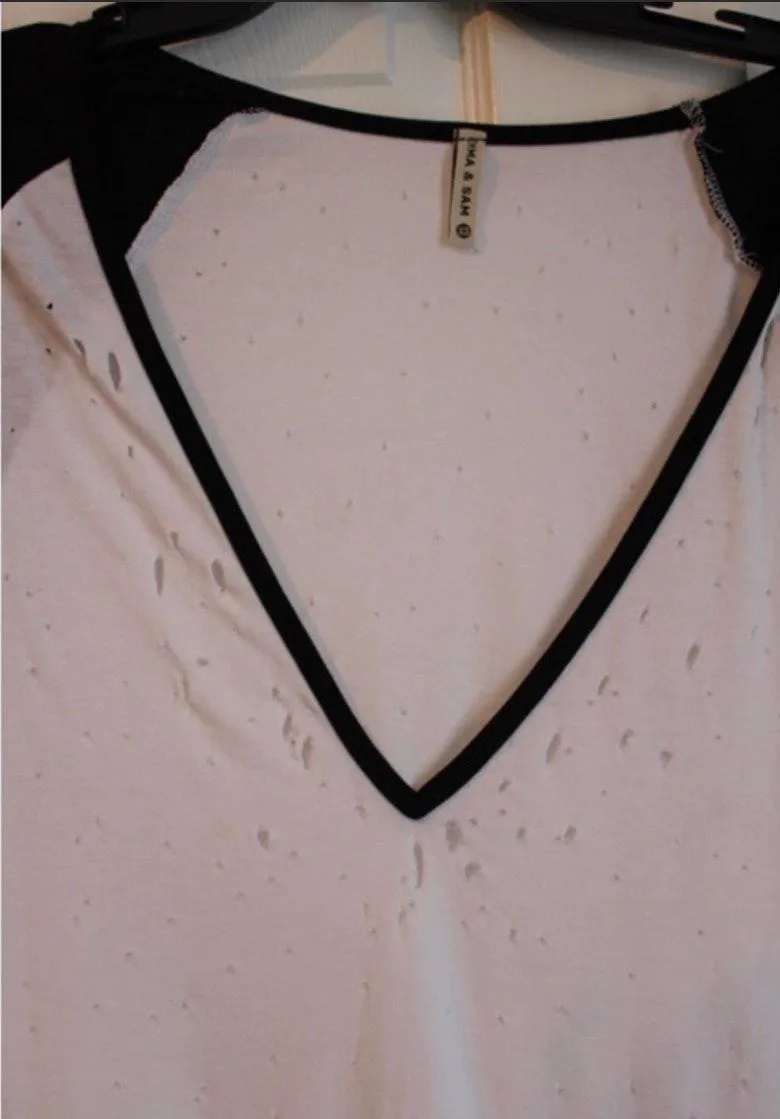 Emma & Sam Distressed Baseball T-Shirt - Image 6