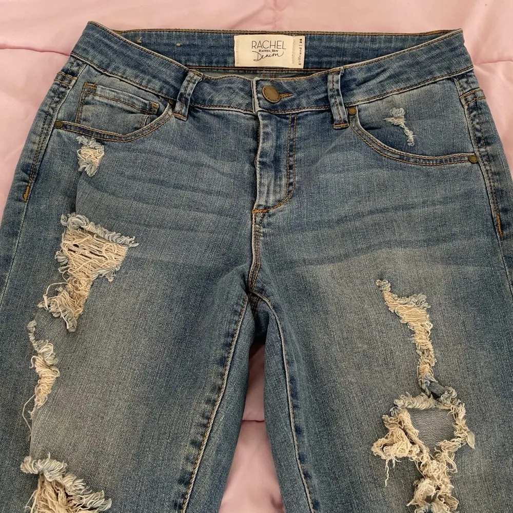 RACHEL Rachel Roy Girlfriend Women’s Distressed cuffed jeans, size 26” spring Blue - Image 5