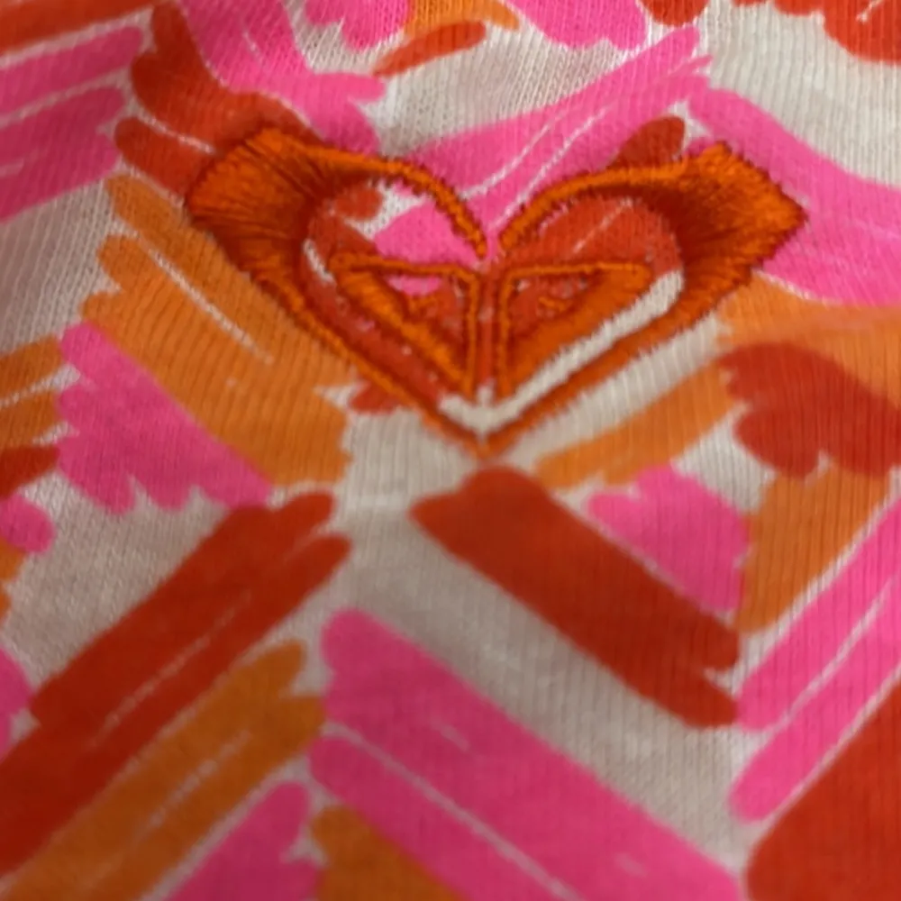 Orange, Red, White & Pink Abstract Print Cut Out Back Sleeveless Sundress M - Image 7