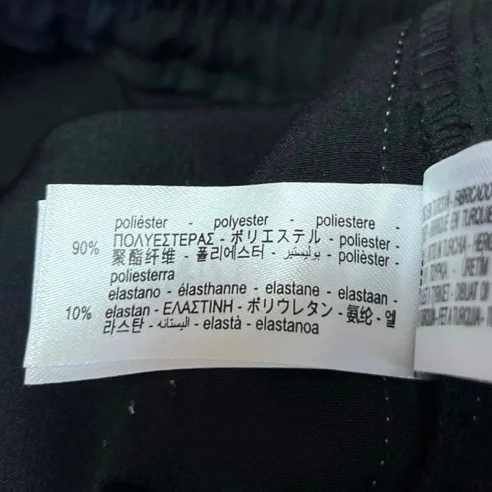 Zara Women's Black Striped High Waist Drawstring Trousers Sweatpants Size S - Image 6