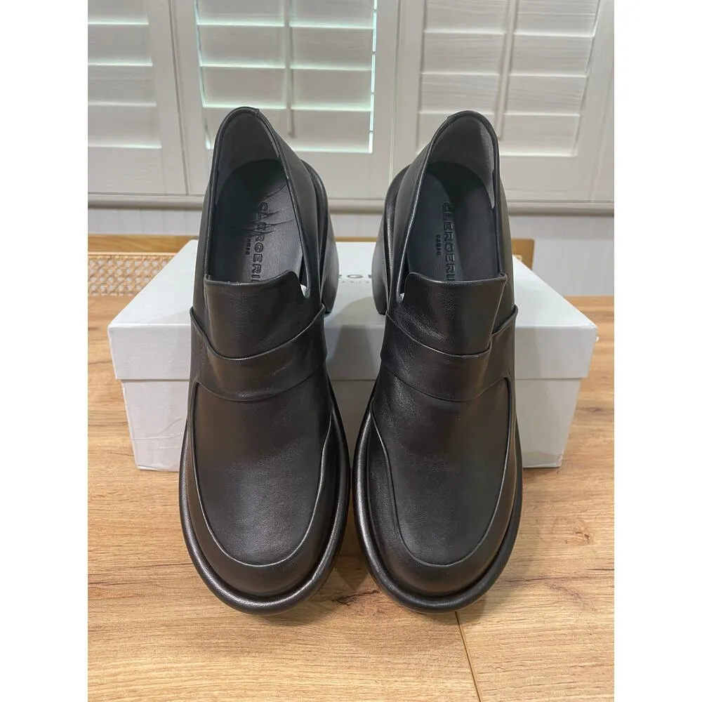 Clergerie Paris Devin Loafers Black Leather Agneau Noir Size 9.5 US 40 EU NIB - Image 4