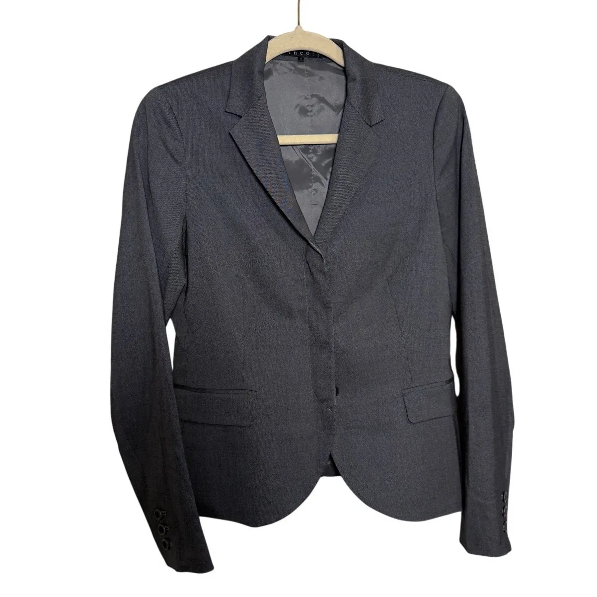 Theory Grey Wool Blend Badelia Blazer Women's Sz. 8 - Image 3