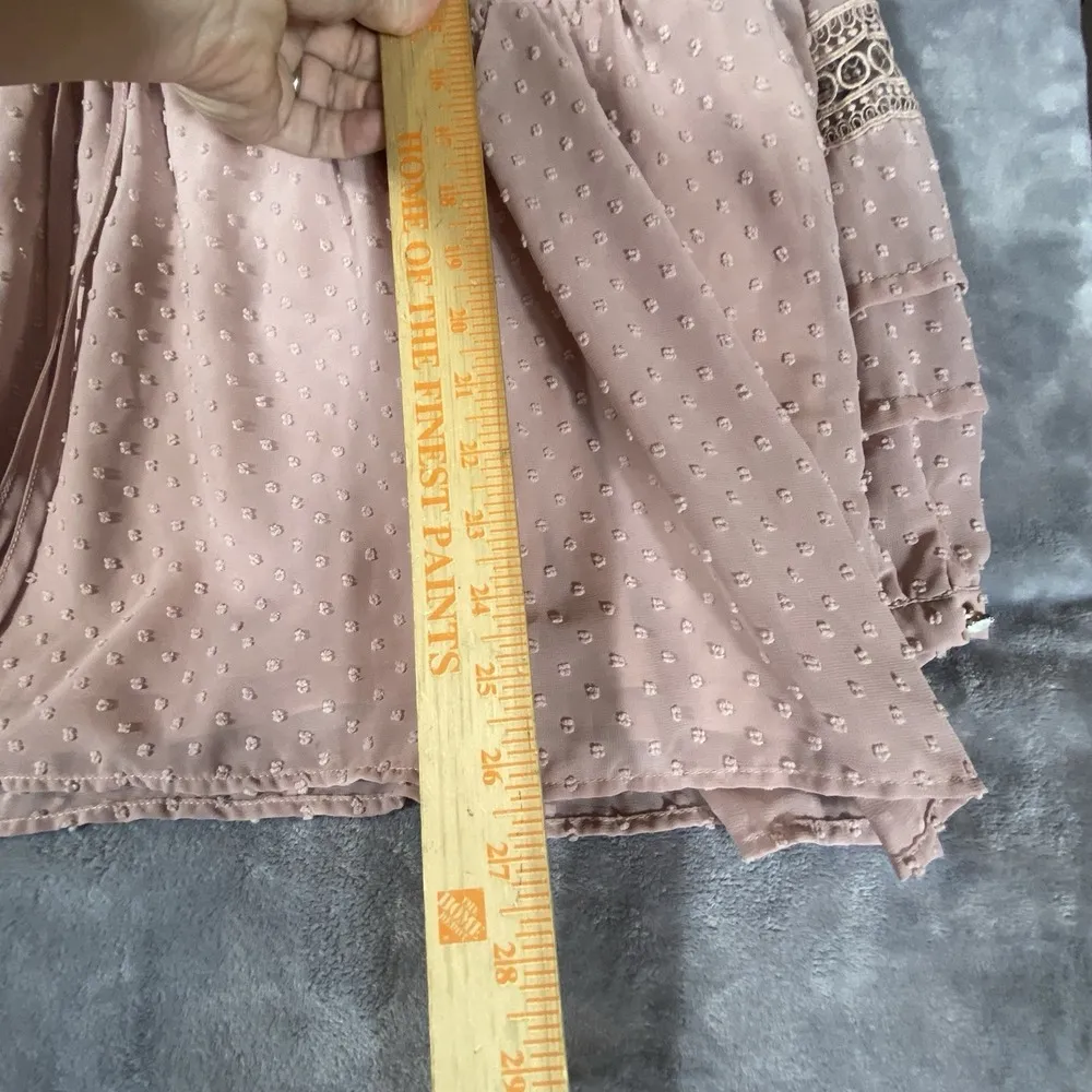 Indigo Soul Babydoll Top Shirt Women 2XL Pink Swiss Dot Summer Fairy Earthy Boho Size undefined - Image 7