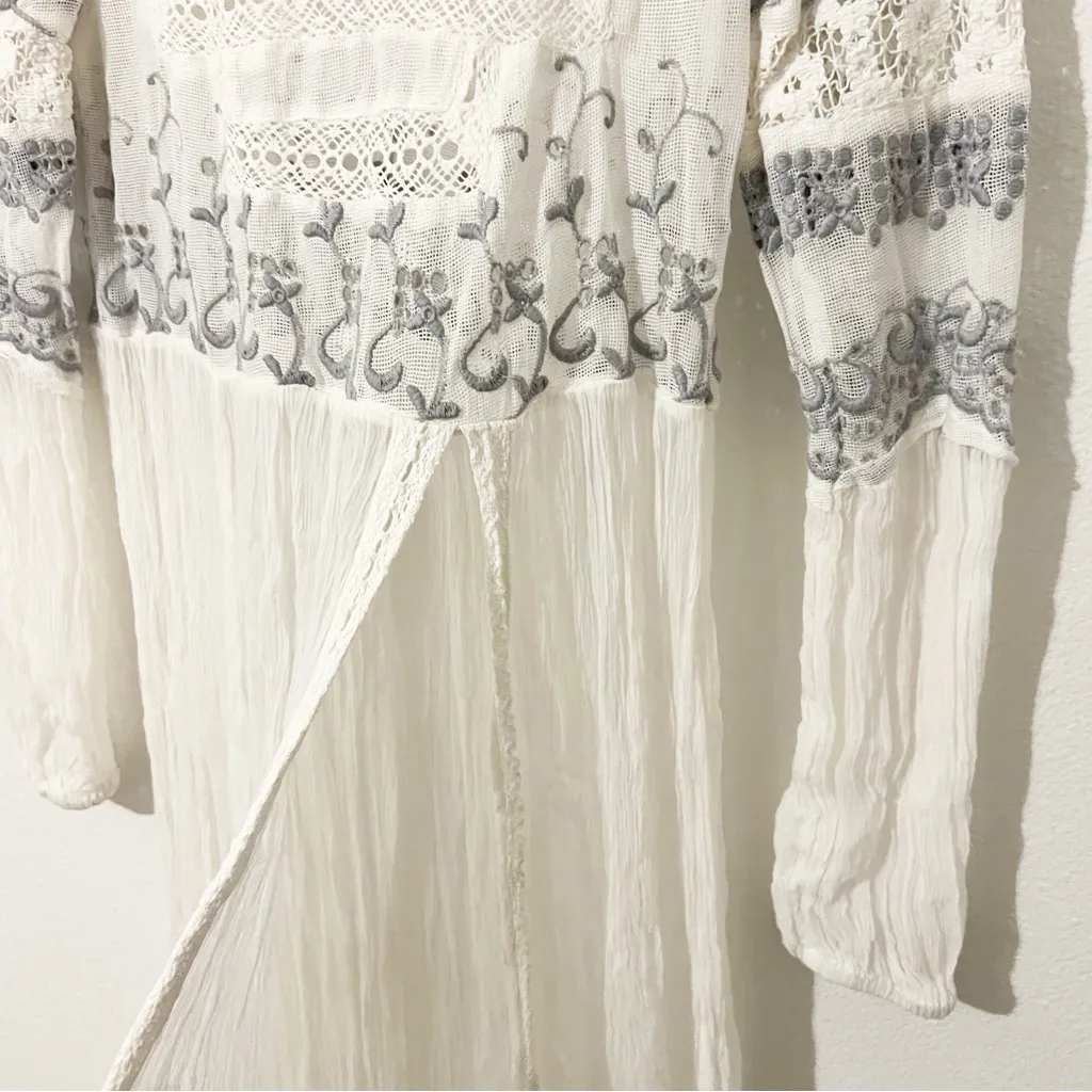 FREE PEOPLE Sweet Sunny Days Tunic White Lace Sheer Size XS - Image 6