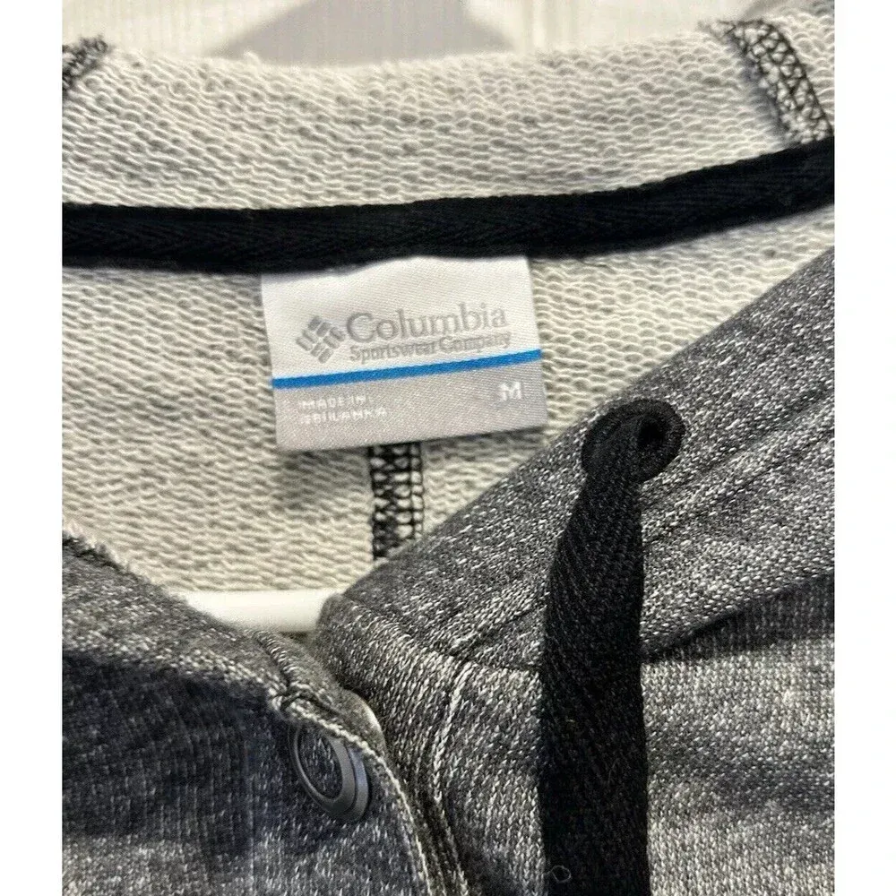 Columbia Women's Heather Gray Pullover Hoodie‎ Sweatshirt Medium - Image 2