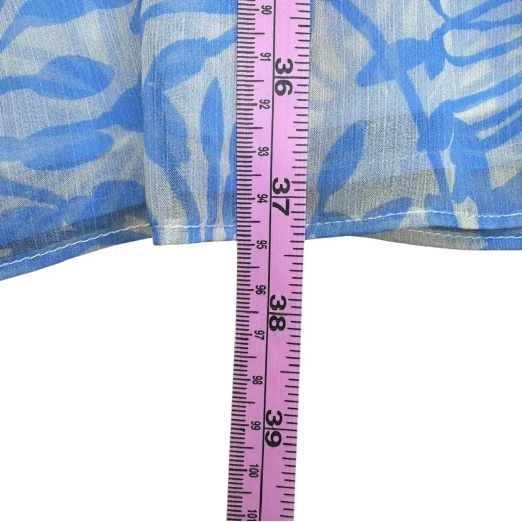 AMANDA UPRICHARD Blue Floral Midi Dress Size S - Image 8