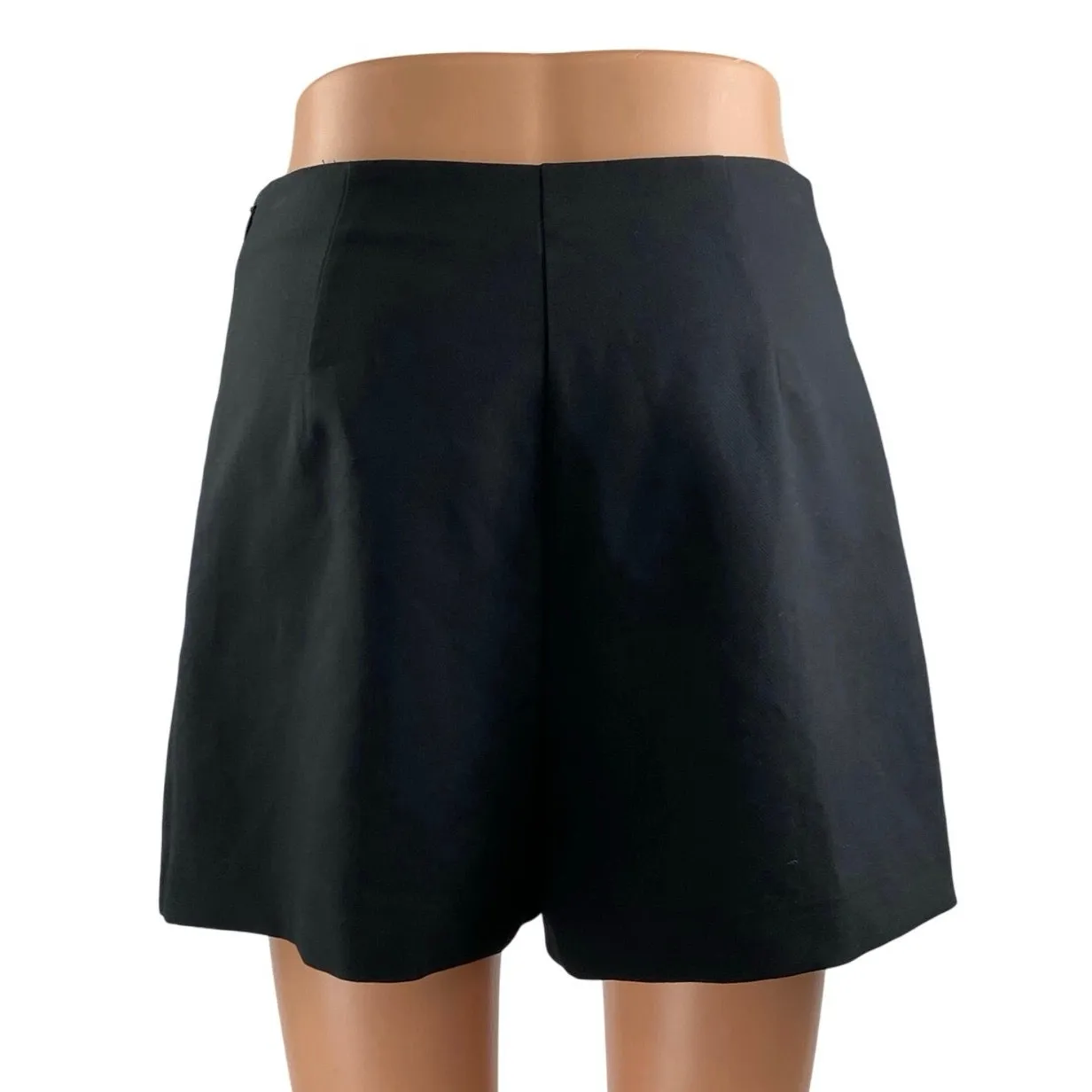 Zara Women's Blue High Waisted Zip Faux Wrap Mini Skirt Shorts Skort Size S - Image 3