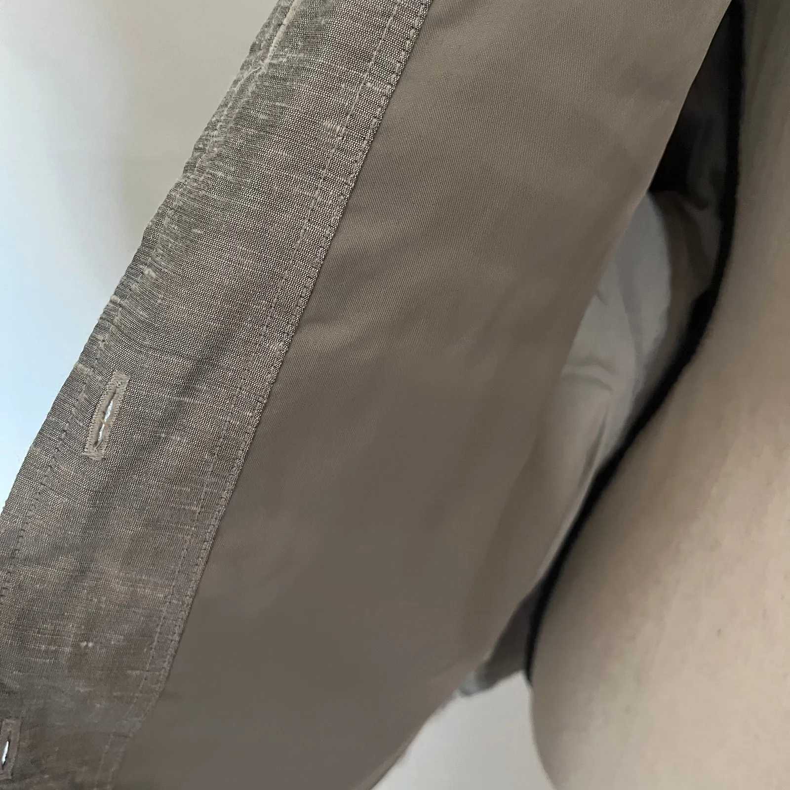 Tantrums Collection Silk Jacquard Womens Jacket 8 Boho Artsy 90s Cottage Retro Tan - Image 9