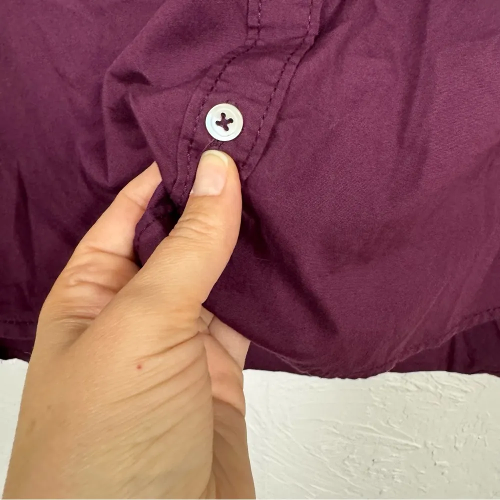 Maeve Anthropologie Purple Long Sleeve Button Down Shirt Women XS Casual Classic - Image 7