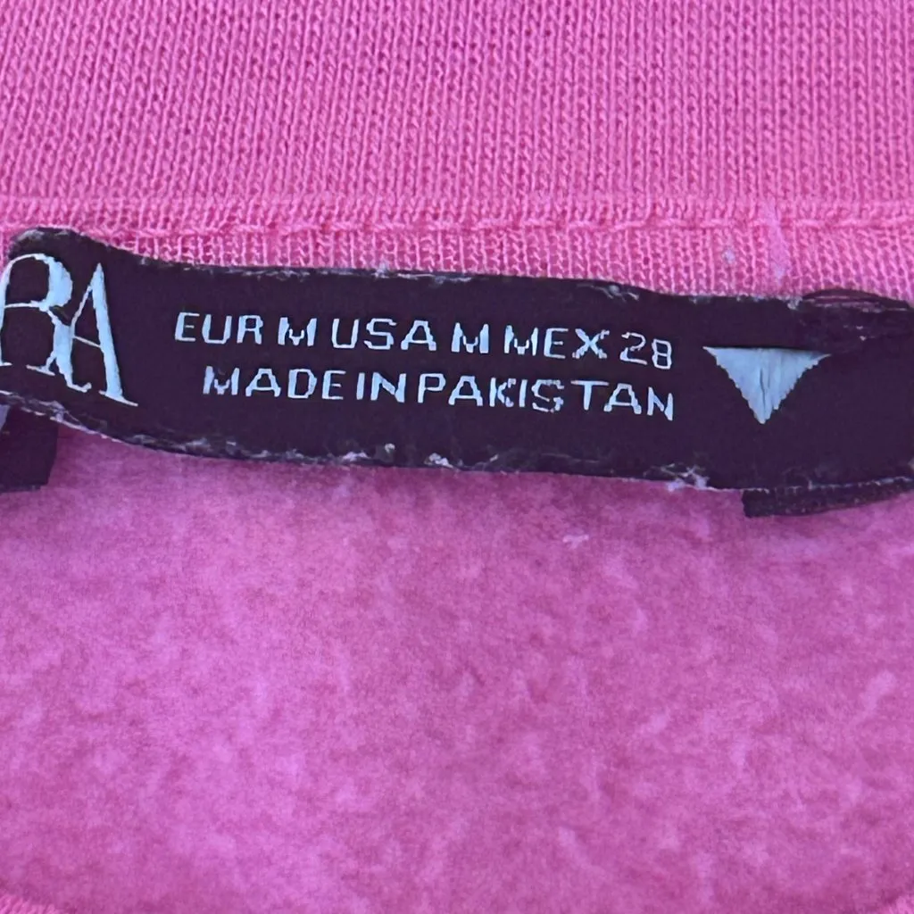 Zara Women's Crewneck Sweatshirt Fleece Lined Size Medium - Image 5