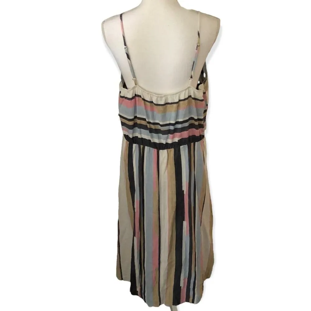 Universal Thread Size XXL Abstract Striped Tank Midi Dress - Image 3